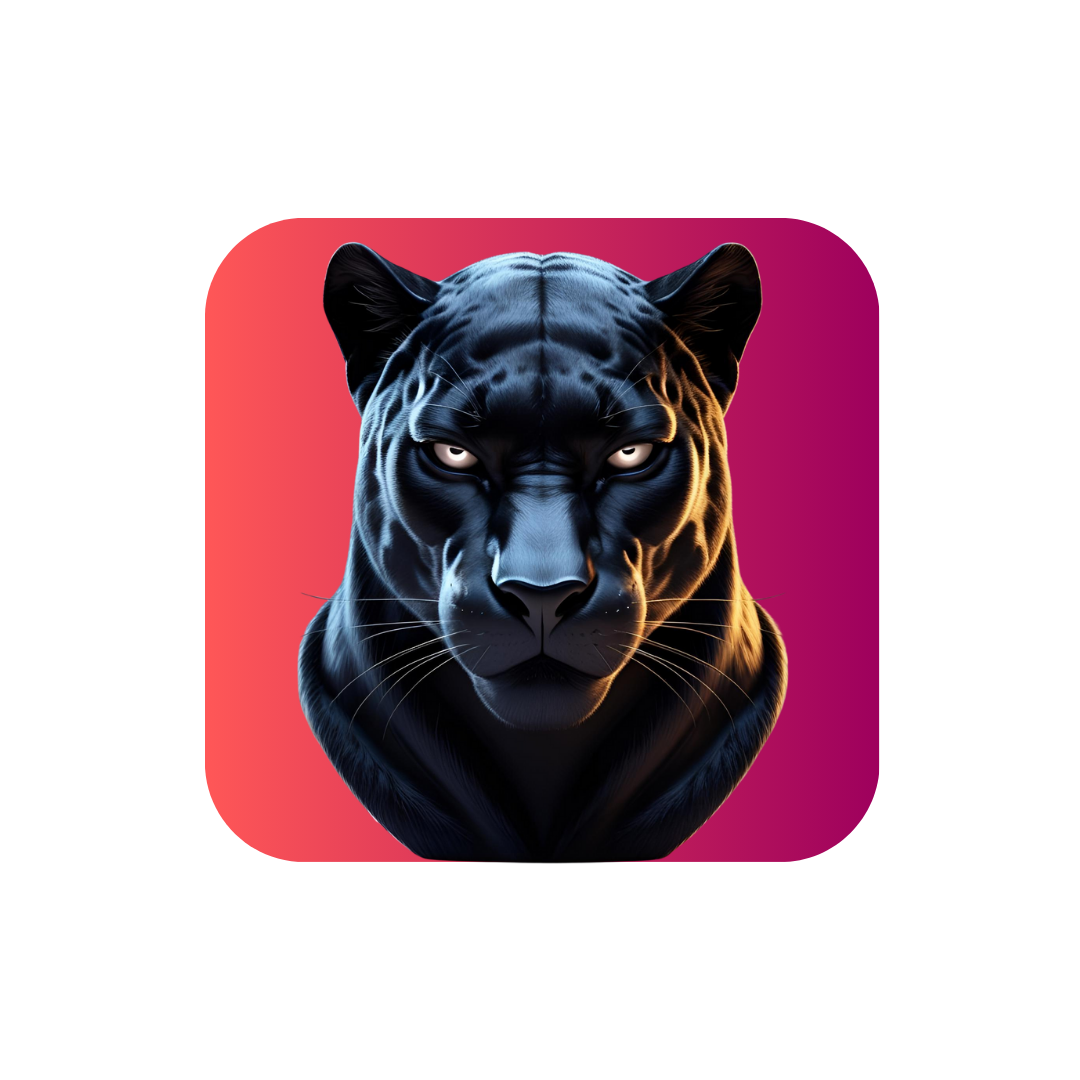 icono pantera roja frente